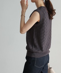 URBAN RESEARCH DOORS | 『セットアップ対応』 透かし柄ノースリーブニット(ニット/セーター)