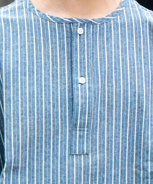 GLOSTER(グロスター)の「【GLOSTER/グロスター】《新定番》ミリタリースリーピングシャツ(シャツ/ブラウス・メンズ・ホワイト/ホワイト系その他/ブルー系その他/ライトパープル・M/L)」の6枚目の写真