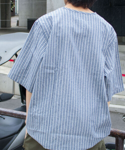 GLOSTER(グロスター)の「【GLOSTER/グロスター】《新定番》ミリタリースリーピングシャツ(シャツ/ブラウス・メンズ・ホワイト/ホワイト系その他/ブルー系その他/ライトパープル・M/L)」の8枚目の写真