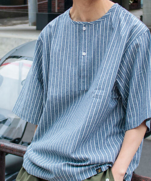 GLOSTER(グロスター)の「【GLOSTER/グロスター】《新定番》ミリタリースリーピングシャツ(シャツ/ブラウス・メンズ・ホワイト/ホワイト系その他/ブルー系その他/ライトパープル・M/L)」の12枚目の写真