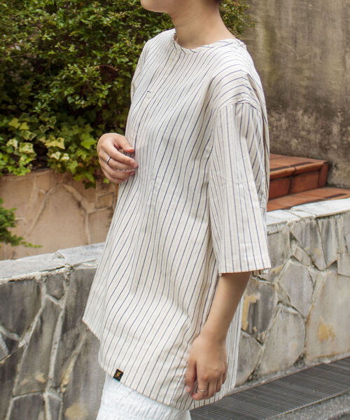 GLOSTER(グロスター)の「【GLOSTER/グロスター】《新定番》ミリタリースリーピングシャツ(シャツ/ブラウス・メンズ・ホワイト/ホワイト系その他/ブルー系その他/ライトパープル・M/L)」の15枚目の写真