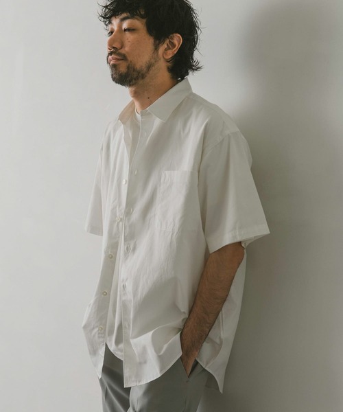 URBAN RESEARCH DOORS（アーバンリサーチドアーズ）の「コットンレギュラーカラーショートスリーブシャツ（シャツ/ブラウス・メンズ・オフホワイト/ピンク/ブルー系その他・MEDIUM/LARGE）」の5枚目の写真