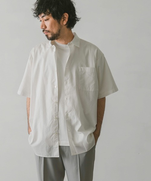 URBAN RESEARCH DOORS（アーバンリサーチドアーズ）の「コットンレギュラーカラーショートスリーブシャツ（シャツ/ブラウス・メンズ・オフホワイト/ピンク/ブルー系その他・MEDIUM/LARGE）」の6枚目の写真