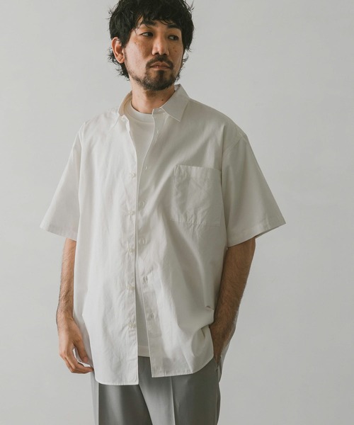 URBAN RESEARCH DOORS（アーバンリサーチドアーズ）の「コットンレギュラーカラーショートスリーブシャツ（シャツ/ブラウス・メンズ・オフホワイト/ピンク/ブルー系その他・MEDIUM/LARGE）」の7枚目の写真