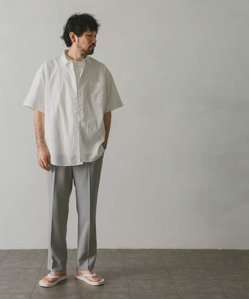 URBAN RESEARCH DOORS（アーバンリサーチドアーズ）の「コットンレギュラーカラーショートスリーブシャツ（シャツ/ブラウス・メンズ・オフホワイト/ピンク/ブルー系その他・MEDIUM/LARGE）」の11枚目の写真