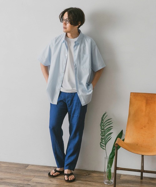 URBAN RESEARCH DOORS（アーバンリサーチドアーズ）の「コットンレギュラーカラーショートスリーブシャツ（シャツ/ブラウス・メンズ・オフホワイト/ピンク/ブルー系その他・MEDIUM/LARGE）」の17枚目の写真