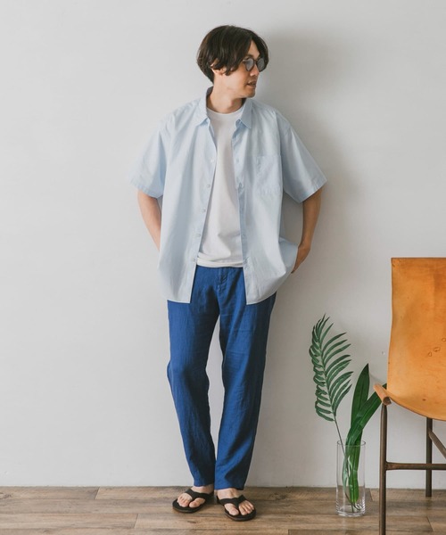 URBAN RESEARCH DOORS（アーバンリサーチドアーズ）の「コットンレギュラーカラーショートスリーブシャツ（シャツ/ブラウス・メンズ・オフホワイト/ピンク/ブルー系その他・MEDIUM/LARGE）」の19枚目の写真