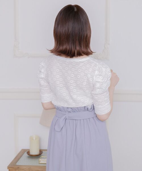 ems excite(エムズエキサイト)の「フラワーポコポコCT(Tシャツ/カットソー・レディース・ブラック/オフホワイト/イエロー・FREE)」の10枚目の写真