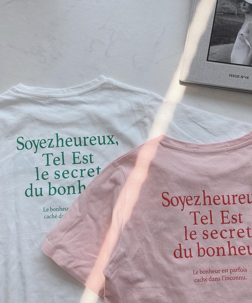 AS KNOW AS plus（アズノゥアズプラス）の「●選んでロゴ シルエット アソート バックプリントＴシャツ（Tシャツ/カットソー・レディース・オフホワイト/ブラック/グリーン/ピンク・FREE）」の21枚目の写真