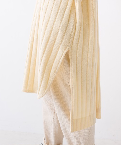 OMNES(オムネス)の「ウールナイロンVネックベスト(ベスト・レディース・アイボリー/モカ・FREE)」の15枚目の写真