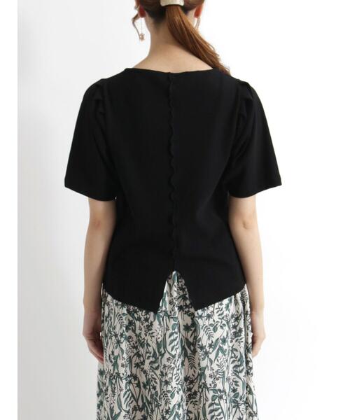 Te chichi(テチチ)の「肩タックボリューム袖カノコカットソー(ニット/セーター・レディース・ブラック/オフホワイト/グリーン・フリ-)」の17枚目の写真