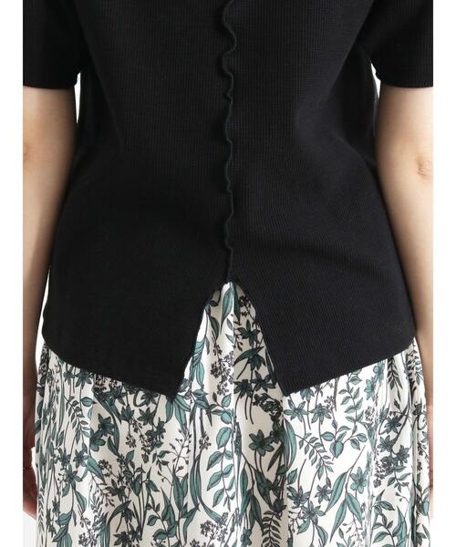 Te chichi(テチチ)の「肩タックボリューム袖カノコカットソー(ニット/セーター・レディース・ブラック/オフホワイト/グリーン・フリ-)」の18枚目の写真