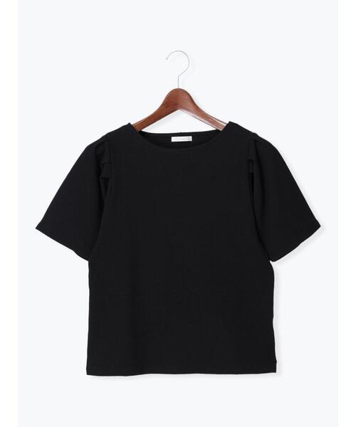 Te chichi(テチチ)の「肩タックボリューム袖カノコカットソー(ニット/セーター・レディース・ブラック/オフホワイト/グリーン・フリ-)」の21枚目の写真