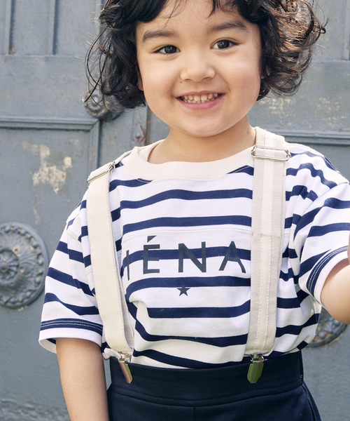 IENA ENFANT（イエナアンファン）の「《追加》【BASIC】ボーダーエトワールロゴ半袖Tシャツ kids（90‐140cm）（Tシャツ/カットソー・キッズ・ネイビー/レッド・SMALL/MEDIUM/LARGE）」の3枚目の写真