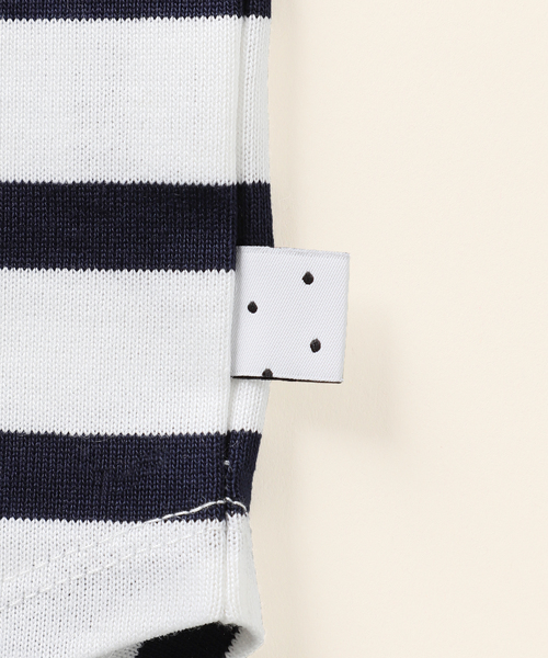 IENA ENFANT（イエナアンファン）の「《追加》【BASIC】ボーダーエトワールロゴ半袖Tシャツ kids（90‐140cm）（Tシャツ/カットソー・キッズ・ネイビー/レッド・SMALL/MEDIUM/LARGE）」の4枚目の写真