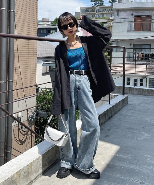 PAGEBOY（ページボーイ）の「ソフトピーチルーズシャツ（シャツ/ブラウス・レディース・ブルー系その他/オフホワイト/ブラック/オレンジ・FREE）」の12枚目の写真