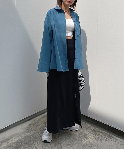 PAGEBOY（ページボーイ）の「ソフトピーチルーズシャツ（シャツ/ブラウス・レディース・ブルー系その他/オフホワイト/ブラック/オレンジ・FREE）」の16枚目の写真