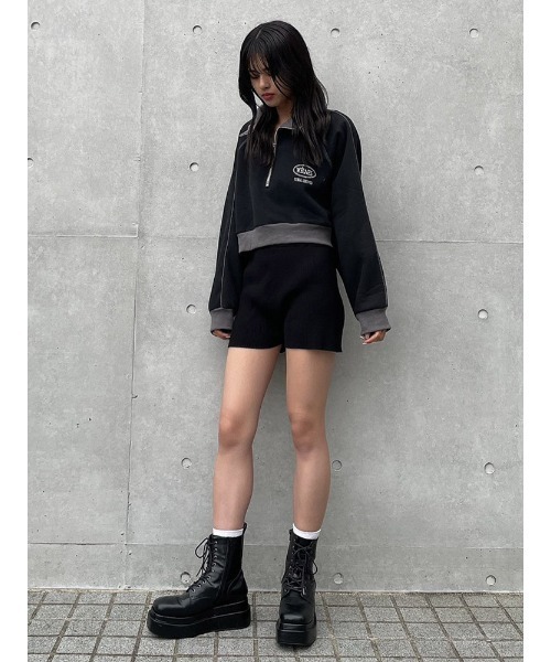 ENVYM(アンビー)の「ハーフZIP裏毛PO(スウェット・レディース・ブラック/ブルー/グレー・FREE)」の15枚目の写真