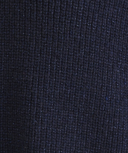 COLLAGE GALLARDAGALANTE（コラージュガリャルダガランテ）の「ラメ畔Vネックニット/手洗い可（ニット/セーター・レディース・ホワイト/ネイビー/ピンク/ミント・FREE）」の11枚目の写真