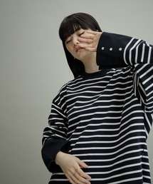 ADAM ET ROPE' | 【WEB限定】ボーダーカフスロンTEE(Tシャツ/カットソー)