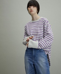 G.F.G.S. for ADAM ET ROPE'】別注ボートネックボーダー(Tシャツ
