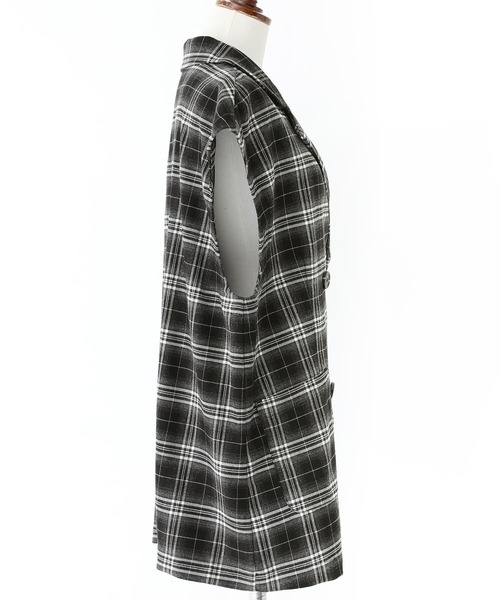 osharewalker（オシャレウォーカー）の「【廃盤】『チェック柄ジレベスト』（ベスト・レディース・ベージュ/ブラック・1/2）」の17枚目の写真