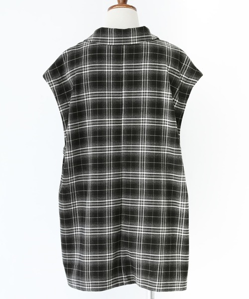 osharewalker（オシャレウォーカー）の「【廃盤】『チェック柄ジレベスト』（ベスト・レディース・ベージュ/ブラック・1/2）」の18枚目の写真