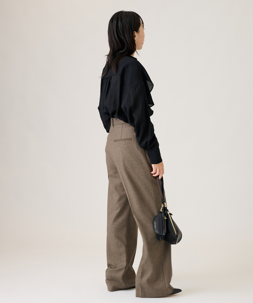 journal standard L'essage(ジャーナルスタンダードレサージュ)の「ダブルヨークシャツ(シャツ/ブラウス・レディース・ブラック/アイボリー・FREE)」の5枚目の写真