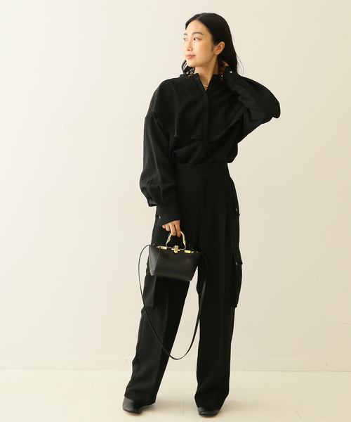 journal standard L'essage(ジャーナルスタンダードレサージュ)の「ダブルヨークシャツ(シャツ/ブラウス・レディース・ブラック/アイボリー・FREE)」の11枚目の写真