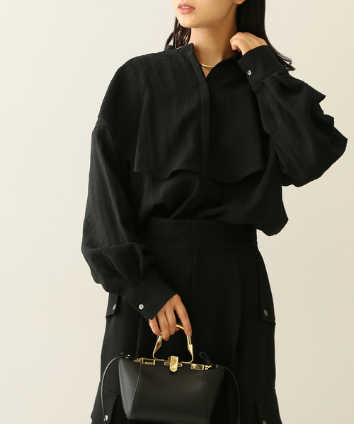 journal standard L'essage(ジャーナルスタンダードレサージュ)の「ダブルヨークシャツ(シャツ/ブラウス・レディース・ブラック/アイボリー・FREE)」の14枚目の写真