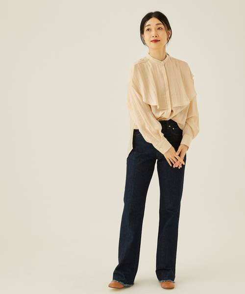 journal standard L'essage(ジャーナルスタンダードレサージュ)の「ダブルヨークシャツ(シャツ/ブラウス・レディース・ブラック/アイボリー・FREE)」の20枚目の写真