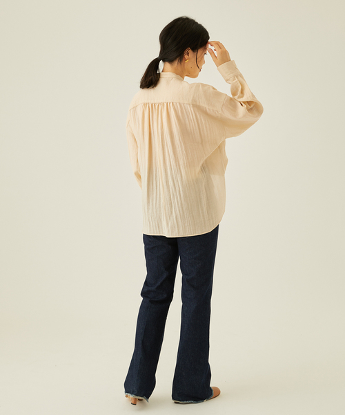 journal standard L'essage(ジャーナルスタンダードレサージュ)の「ダブルヨークシャツ(シャツ/ブラウス・レディース・ブラック/アイボリー・FREE)」の22枚目の写真