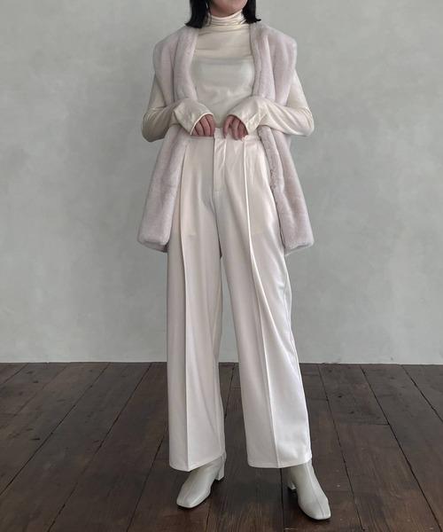 hellam（へラム）の「フェイクファーベスト（ベスト・レディース・ブラック/ブラウン/アイボリー・FREE）」の15枚目の写真