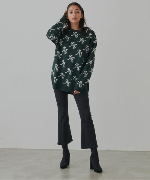 ANELATOKYO(アネラトーキョー)の「モノグラムニット(ニット/セーター・レディース・ホワイト/ブラック/ベージュ/グリーン・FREE)」の17枚目の写真