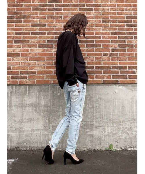 BACK NUMBER（バックナンバー）の「【BACK NUMBER】ビッグシルエットヘビーウェイトロンＴ（Tシャツ/カットソー・メンズ・グリーン/ブラック/オレンジ/ホワイト/グレー/ブルー/ライトグリーン・M/S/L/XL/LARGE/MEDIUM/X-LARGE/SMALL）」の16枚目の写真