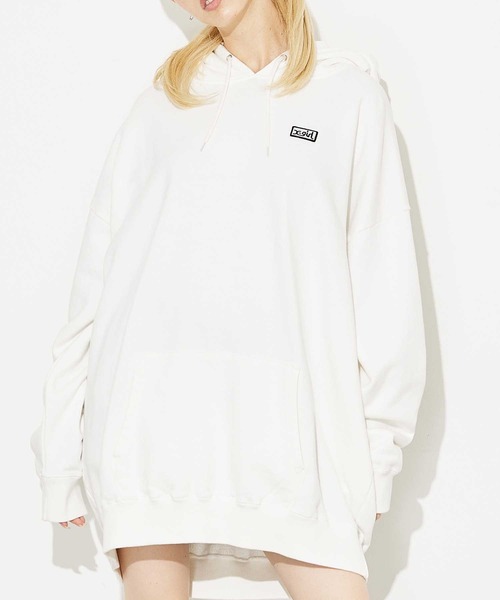 X-girl（エックスガール）の「BOX LOGO SWEAT HOODIE（パーカー・レディース・ホワイト/ブラック/アッシュ・S/M/L/XL）」の21枚目の写真