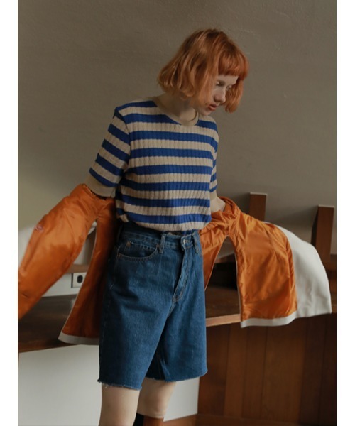 AMAIL(アマイル)の「Over slit hay Jacket(テーラードジャケット・レディース・アイボリー/グリーン・FREE)」の15枚目の写真