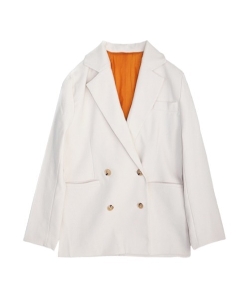 AMAIL(アマイル)の「Over slit hay Jacket(テーラードジャケット・レディース・アイボリー/グリーン・FREE)」の22枚目の写真