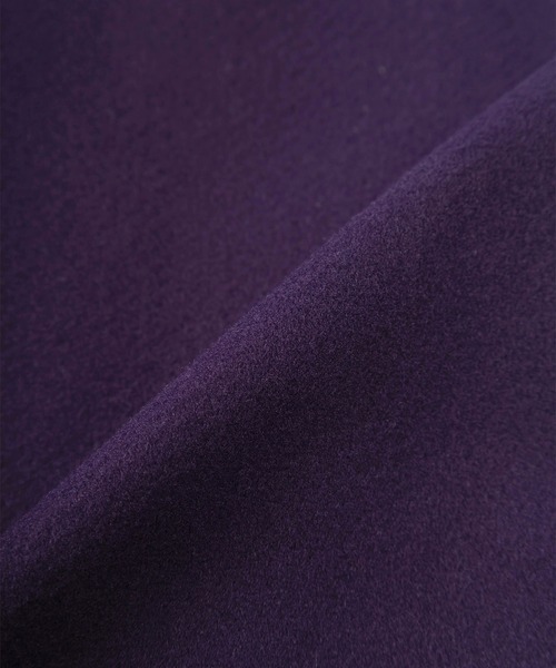 make a ray!（メイク ア レイ！）の「カレッジロゴ ワッペン刺繍 リブライン ウーリーテック カットスタジャン/ビッグシルエット（スタジャン・メンズ・ブラック/パープル/ブラック系その他・M/L/XL）」の12枚目の写真