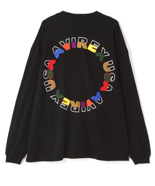 AVIREX（アヴィレックス）の「【直営店限定】サークル ロゴ Ⅱ / LONG SLEEVE T-SHIRT/ ロング スリーブ Tシャツ / AVIREX / アヴィレックス（Tシャツ/カットソー・メンズ・ホワイト/ブラック/ブラウン/グリーン・M/L）」の3枚目の写真