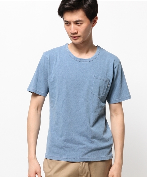 Denime(ドゥニーム)の「INDIGO CREW NECK TEE(Tシャツ/カットソー・メンズ・ブルー/ネイビー・LARGE/X-LARGE/MEDIUM)」の9枚目の写真