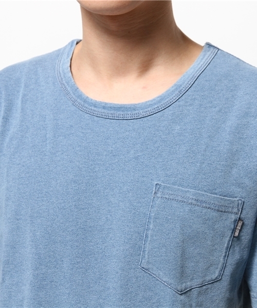 Denime(ドゥニーム)の「INDIGO CREW NECK TEE(Tシャツ/カットソー・メンズ・ブルー/ネイビー・LARGE/X-LARGE/MEDIUM)」の12枚目の写真