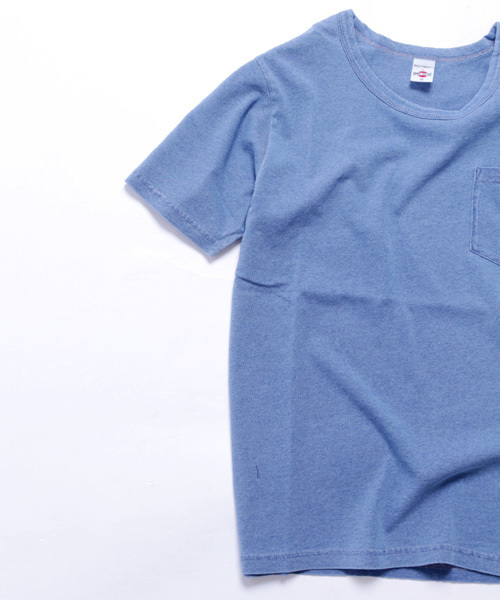 Denime(ドゥニーム)の「INDIGO CREW NECK TEE(Tシャツ/カットソー・メンズ・ブルー/ネイビー・LARGE/X-LARGE/MEDIUM)」の14枚目の写真