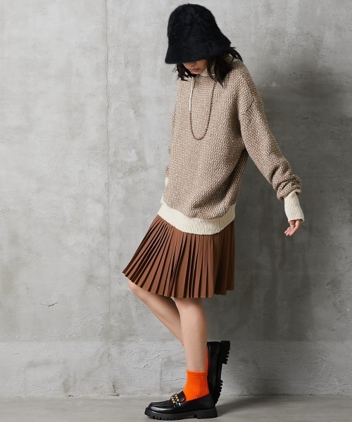 GEVS.(ジェイヴィス)の「<大きいサイズ> ミックス編ハイネックニットプルオーバー GEVS.(ニット/セーター・レディース・ブラック系/ネイビー系/アイボリー系・L~LL/3L~4L/5L~6L)」の20枚目の写真