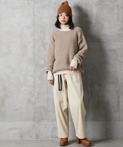 GEVS.(ジェイヴィス)の「<大きいサイズ> ミックス編ハイネックニットプルオーバー GEVS.(ニット/セーター・レディース・ブラック系/ネイビー系/アイボリー系・L~LL/3L~4L/5L~6L)」の17枚目の写真