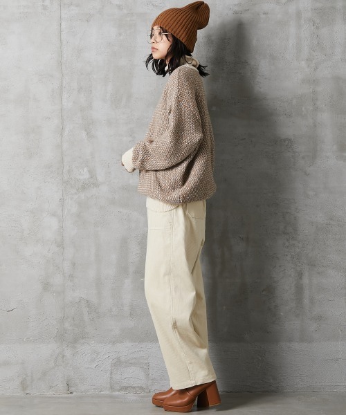 GEVS.(ジェイヴィス)の「<大きいサイズ> ミックス編ハイネックニットプルオーバー GEVS.(ニット/セーター・レディース・ブラック系/ネイビー系/アイボリー系・L~LL/3L~4L/5L~6L)」の18枚目の写真