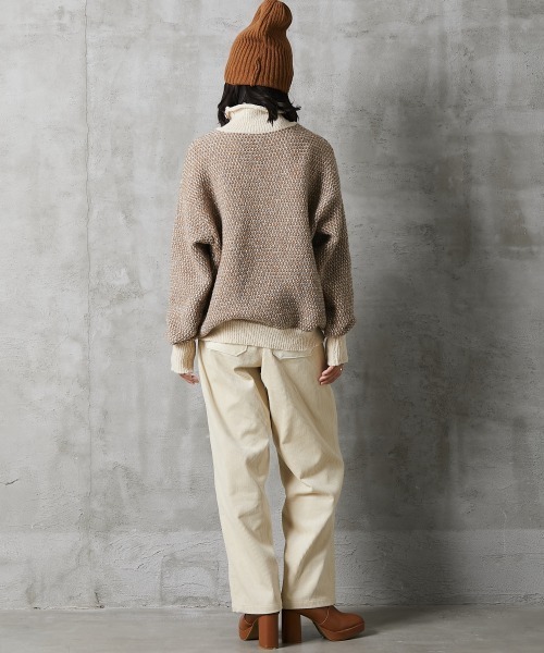 GEVS.(ジェイヴィス)の「<大きいサイズ> ミックス編ハイネックニットプルオーバー GEVS.(ニット/セーター・レディース・ブラック系/ネイビー系/アイボリー系・L~LL/3L~4L/5L~6L)」の19枚目の写真