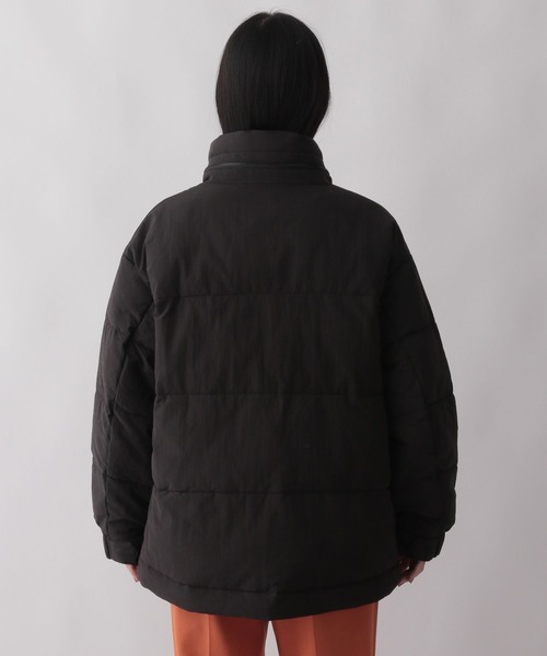 LOWRYS FARM（ローリーズファーム）の「エアサーマルフードブルゾン　298034（ライダースジャケット・レディース・アイボリー/ブラック・FREE）」の19枚目の写真