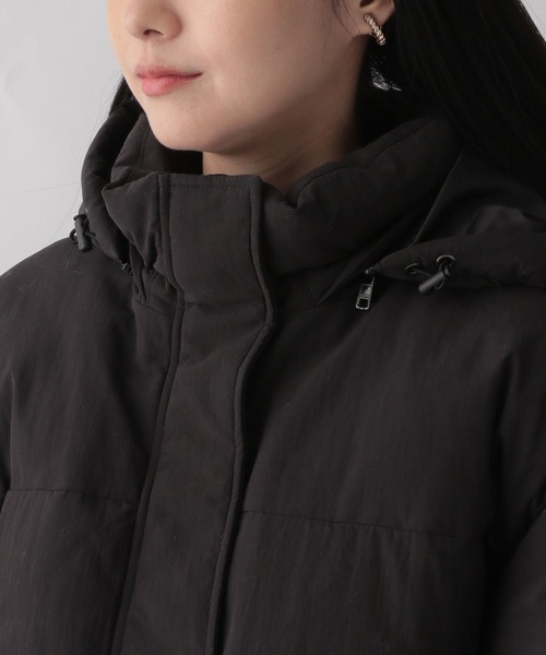 LOWRYS FARM（ローリーズファーム）の「エアサーマルフードブルゾン　298034（ライダースジャケット・レディース・アイボリー/ブラック・FREE）」の16枚目の写真