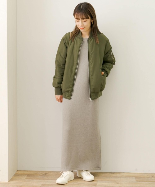 URBAN RESEARCH Sonny Label(アーバンリサーチサニーレーベル)の「ウォームカットリブワンピース(ワンピース・レディース・チャコールグレー/モカ・FREE)」の12枚目の写真
